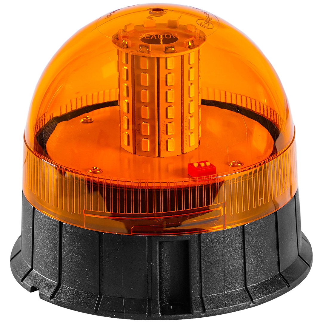 Maják oranžový na pevno, 60× LED, 15 W, 130 × 142 mm