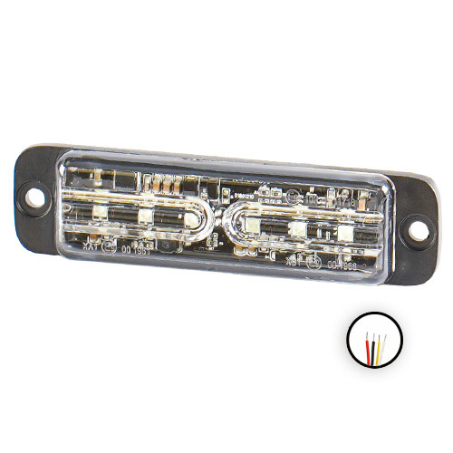 Světlo výstražné modré – predátor, 9–33 V, 6 LED, 18 W, 120 × 31 × 14 mm
