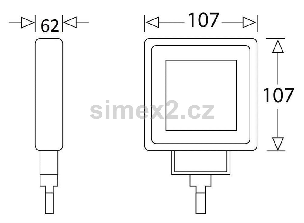 Světlo pracovní 3040 lumenů, 16× LED, 110 × 110 × 70 mm