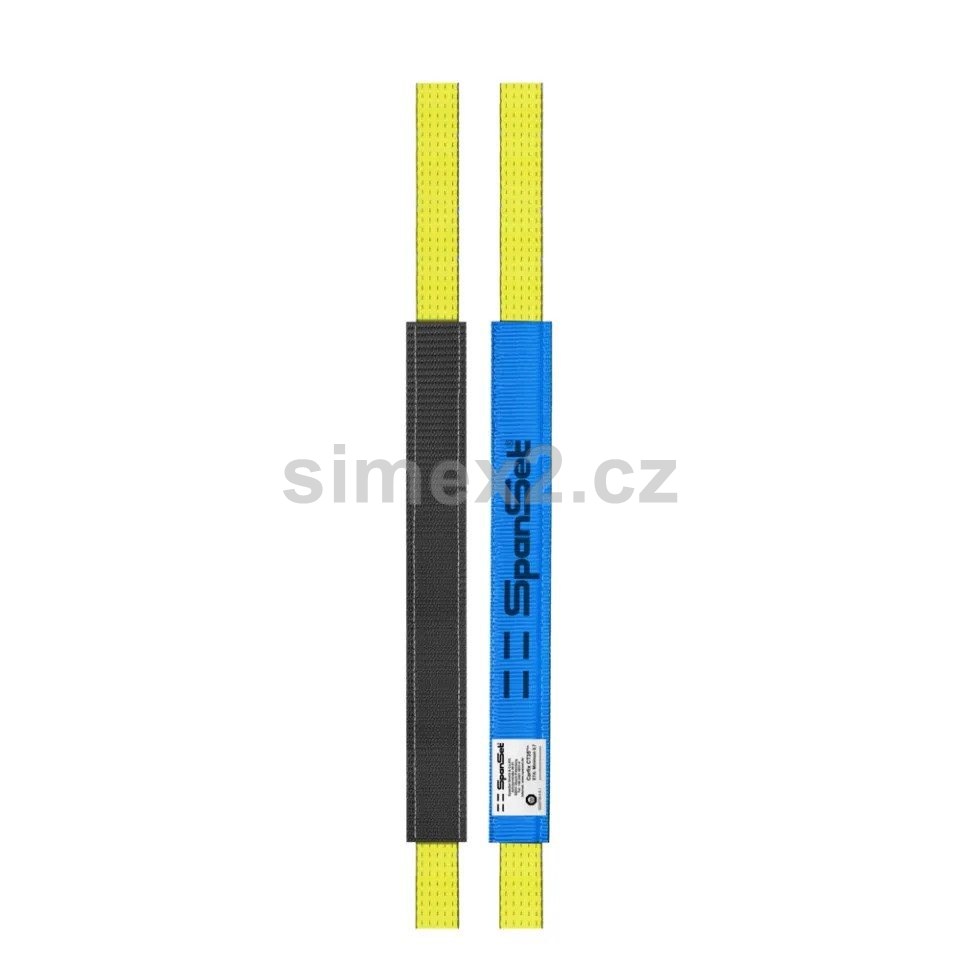 Upínací pás pro převoz vozidel, ETA, pevnost 3T, šíře 35 mm, délka 2,8 m, návlek 1100 mm, s S-hákem
