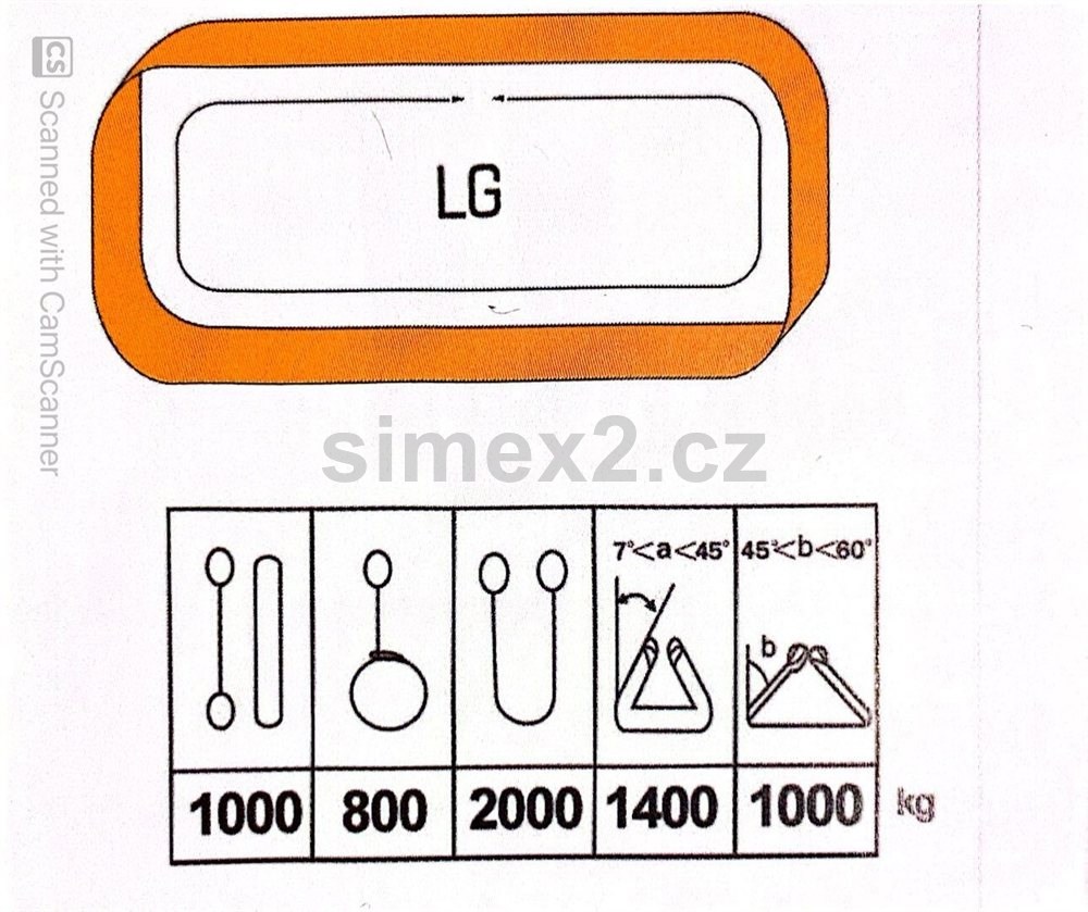 Zvedací pás nekonečný popruh, nosnost 1 t, délka 3/6 m